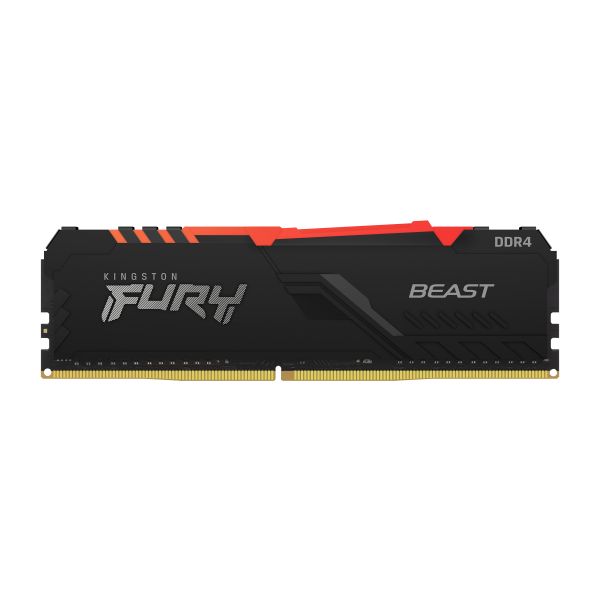 Kingston Technology FURY Beast RGB geheugenmodule 32 GB 2 x 16 GB DDR4 3600 MT/s 288-pin DIMM (KF436C18BBAK2/32) Kingston Technology FURY Beast RGB geheugenmodule 32 GB 2 x 16 GB DDR4 3600 MT/s 288-pin DIMM
