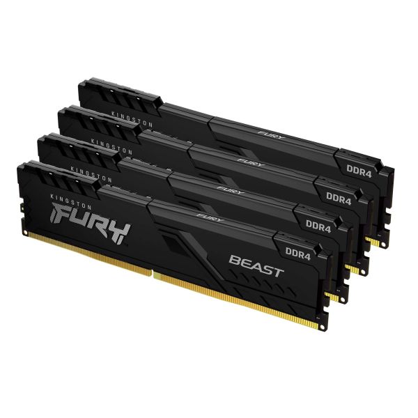 Kingston Technology FURY Beast geheugenmodule 128 GB 4 x 32 GB DDR4 3600 MHz (KF436C18BBK4/128)