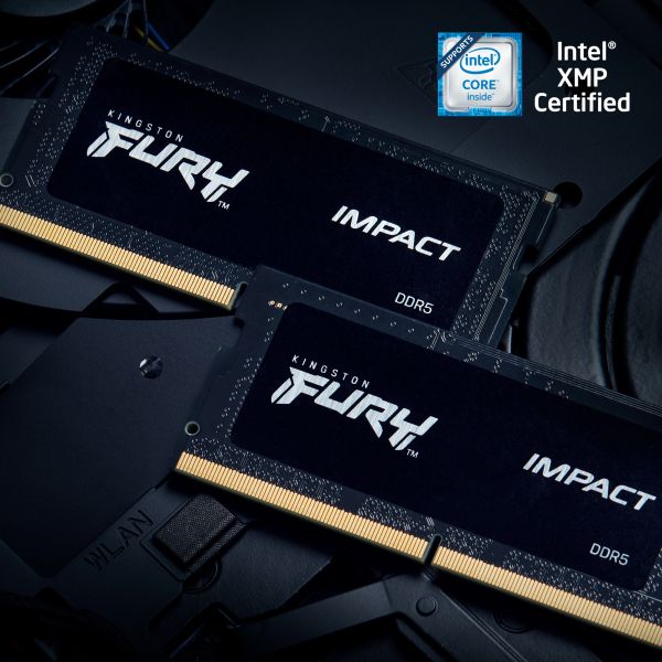 Kingston Technology FURY 32GB 4800MT/s DDR5 CL38 SODIMM (set van 2) Impact (KF548S38IBK2-32) Kingston Technology FURY 32GB 4800MT/s DDR5 CL38 SODIMM (set van 2) Impact