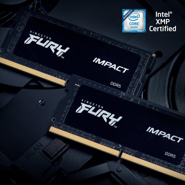 Kingston Technology FURY 64GB 4800MT/s DDR5 CL38 SODIMM (set van 2) Impact (KF548S38IBK2-64) Kingston Technology FURY 64GB 4800MT/s DDR5 CL38 SODIMM (set van 2) Impact