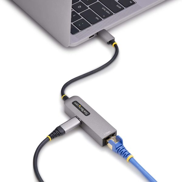 StarTech.com USB-C naar Ethernet Adapter, NIC, 100W PD Pass-Through, USB 3.0 Type-C 1Gbps Multi Speed Netwerk Adapter, Gigabit Ethernet, Thunderbolt Compatibel, Windows & Mac (1GPD3-USB-C-ETHERNET)