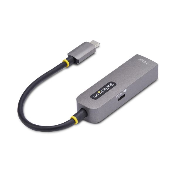 StarTech.com USB-C naar Ethernet Adapter, NIC, 100W PD Pass-Through, USB 3.0 Type-C 1Gbps Multi Speed Netwerk Adapter, Gigabit Ethernet, Thunderbolt Compatibel, Windows & Mac (1GPD3-USB-C-ETHERNET) StarTech.com USB-C naar Ethernet Adapter, NIC, 100W PD Pass-Through, USB 3.0 Type-C 1Gbps Multi Speed Netwerk Adapter, Gigabit Ethernet, Thunderbolt Compatibel, Windows & Mac (1GPD3-USB-C-ETHERNET)