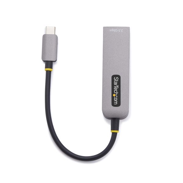 StarTech.com 2.5GbE USB-C naar Ethernet Adapter, 100W PD Pass-Through, NBASE-T NIC, USB 3.0 Type-C 2.5/1G Multi Speed Netwerk, Thunderbolt Compatibel, Windows & Mac (2GPD3-USB-C-ETHERNET)