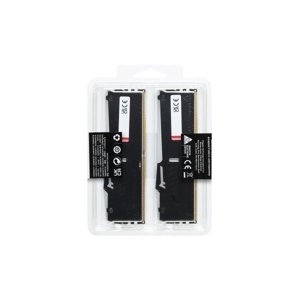 Kingston Technology FURY Beast 64GB 5200MT/s DDR5 CL40 DIMM (Kit van 2) RGB (KF552C40BBAK2-64) Kingston Technology FURY Beast 64GB 5200MT/s DDR5 CL40 DIMM (Kit van 2) RGB