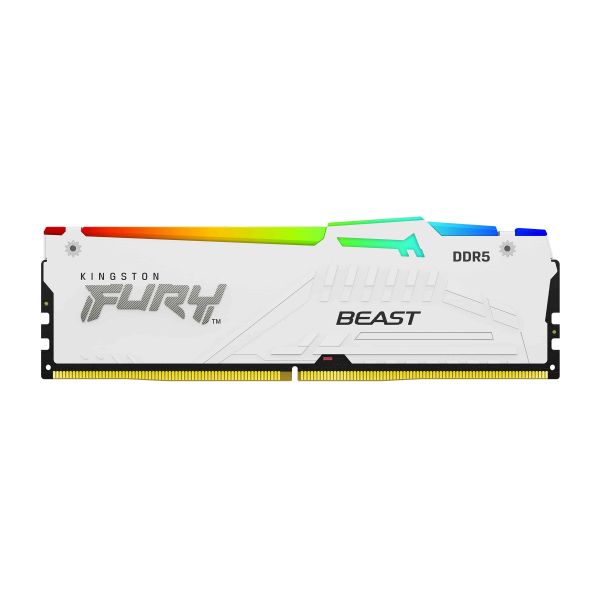 Kingston Technology FURY 64GB 5200MT/s DDR5 CL40 DIMM (Kit van 2) Beast White RGB XMP (KF552C40BWAK2-64)