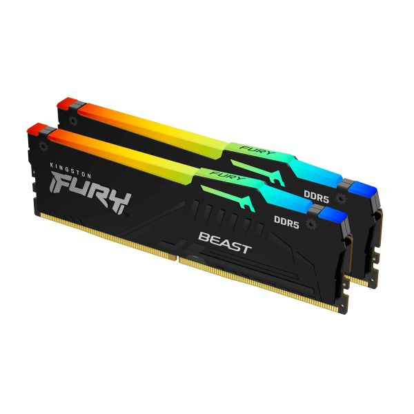 Kingston Technology FURY Beast 64GB 5600MT/s DDR5 CL36 DIMM (Kit van 2) RGB EXPO (KF556C36BBEAK2-64) Kingston Technology FURY Beast 64GB 5600MT/s DDR5 CL36 DIMM (Kit van 2) RGB EXPO (KF556C36BBEAK2-64)