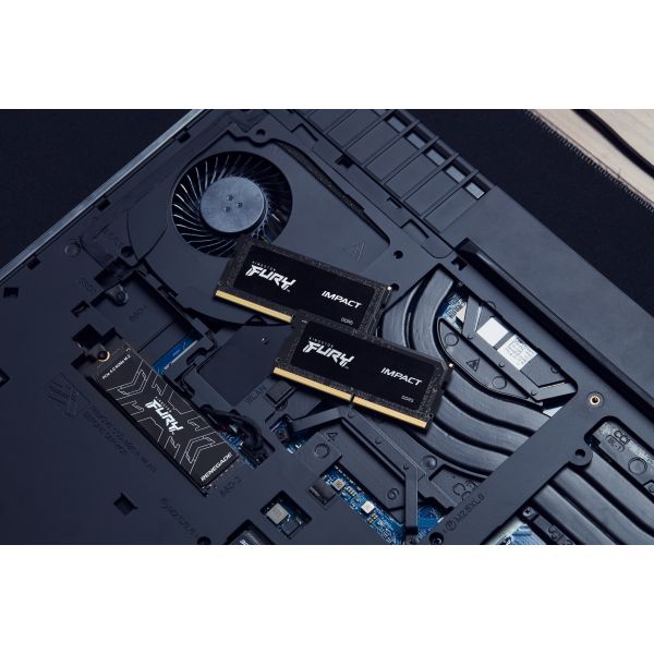 Kingston Technology FURY 32GB 5600MT/s DDR5 CL40 SODIMM (set van 2) Impact PnP (KF556S40IBK2-32) Kingston Technology FURY 32GB 5600MT/s DDR5 CL40 SODIMM (set van 2) Impact PnP