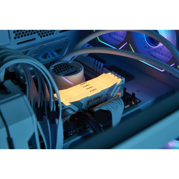 Kingston Technology FURY 16GB 6400MT/s DDR5 CL32 DIMM Renegade RGB White XMP (KF564C32RWA-16) Kingston Technology FURY 16GB 6400MT/s DDR5 CL32 DIMM Renegade RGB White XMP (KF564C32RWA-16)