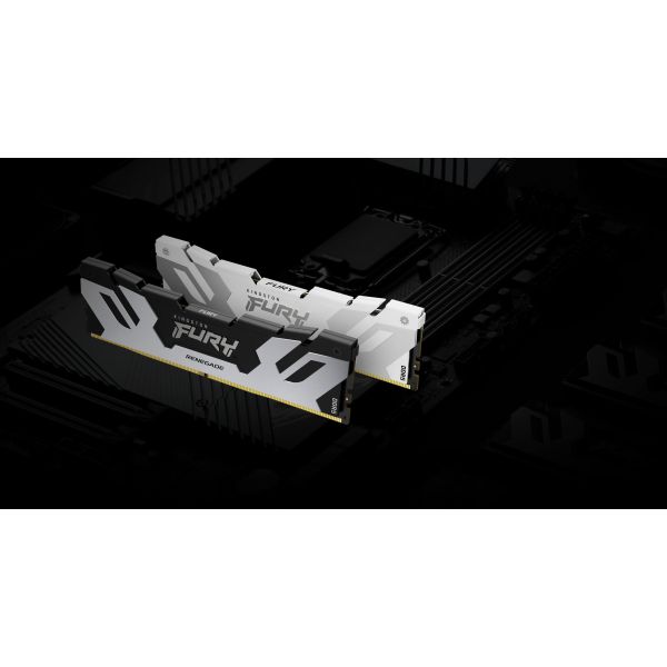 Kingston Technology FURY 32GB 7200MT/s DDR5 CL38 DIMM (set van 2) Renegade White XMP (KF572C38RWK2-32) Kingston Technology FURY 32GB 7200MT/s DDR5 CL38 DIMM (set van 2) Renegade White XMP