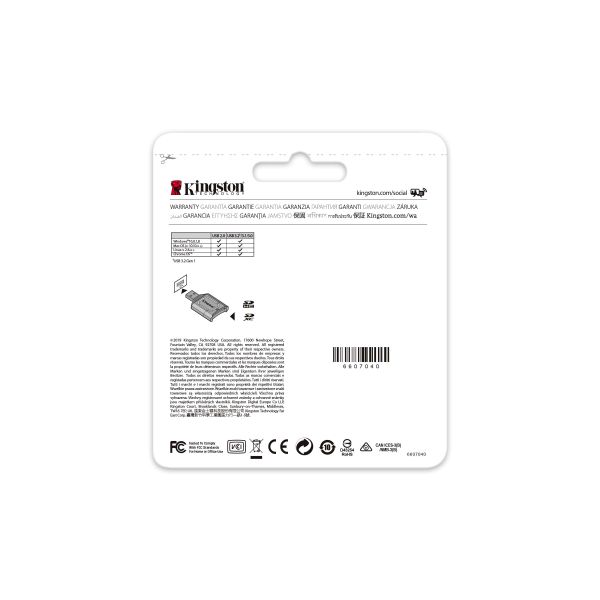 Kingston Technology MobileLite Plus geheugenkaartlezer USB 3.2 Gen 1 (3.1 Gen 1) Type-A Zwart (MLP)