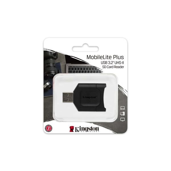 Kingston Technology MobileLite Plus geheugenkaartlezer USB 3.2 Gen 1 (3.1 Gen 1) Type-A Zwart (MLP)