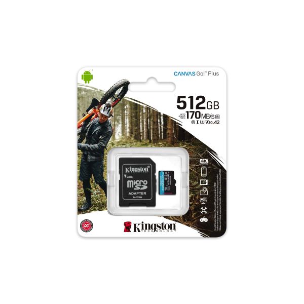 Kingston Technology Canvas Go! Plus 512 GB MicroSD UHS-I Klasse 10 (SDCG3/512GB)