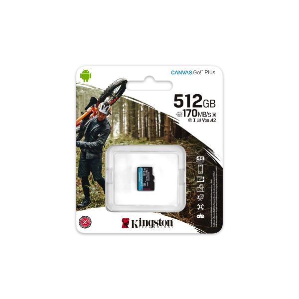 Kingston Technology Canvas Go! Plus 512 GB MicroSD UHS-I Klasse 10 (SDCG3/512GBSP)