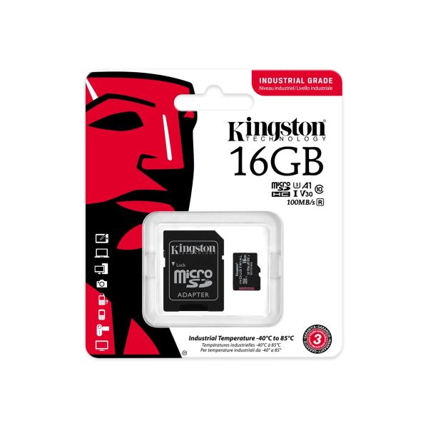 Kingston Technology Industrial 16 GB MicroSDHC UHS-I Klasse 10 (SDCIT2/16GB)