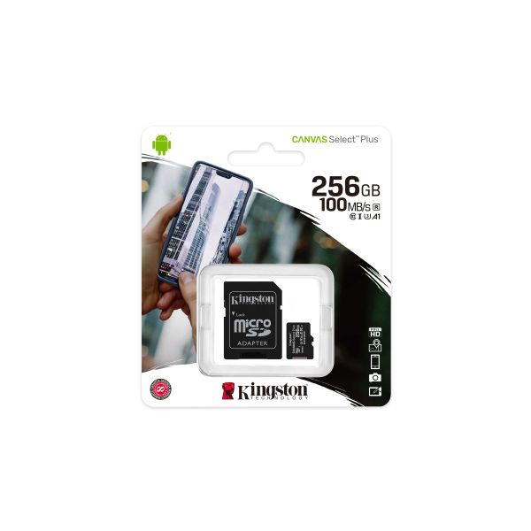 Kingston Technology Canvas Select Plus 256 GB MicroSDXC UHS-I Klasse 10 (SDCS2/256GB)