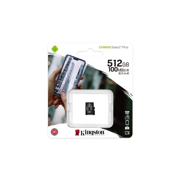 Kingston Technology Canvas Select Plus 512 GB MicroSDXC UHS-I Klasse 10 (SDCS2/512GBSP)