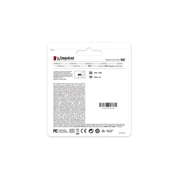 Kingston Technology 64GB micSDXC Canvas Select Plus 100R A1 C10 kaart + ADP (SDCS2/64GB)
