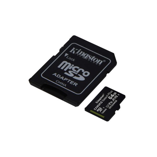 Kingston Technology 64GB micSDXC Canvas Select Plus 100R A1 C10 kaart + ADP (SDCS2/64GB)