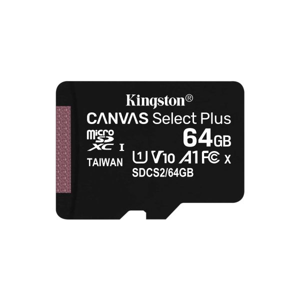 Kingston Technology 64GB micSDXC Canvas Select Plus 100R A1 C10 kaart + ADP (SDCS2/64GB)