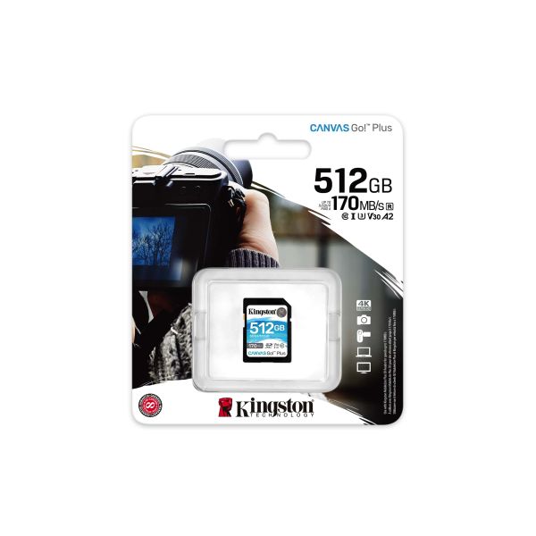 Kingston Technology Canvas Go! Plus 512 GB SD UHS-I Klasse 10 (SDG3/512GB)
