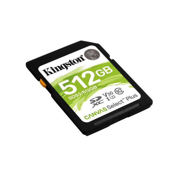 Kingston Technology Canvas Select Plus 512 GB SDXC UHS-I Klasse 10 (SDS2/512GB)
