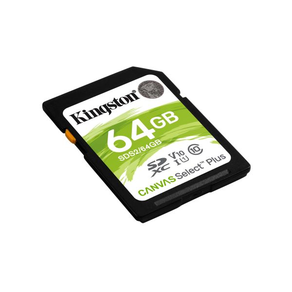Kingston Technology Canvas Select Plus 64 GB SDXC UHS-I Klasse 10 (SDS2/64GB)