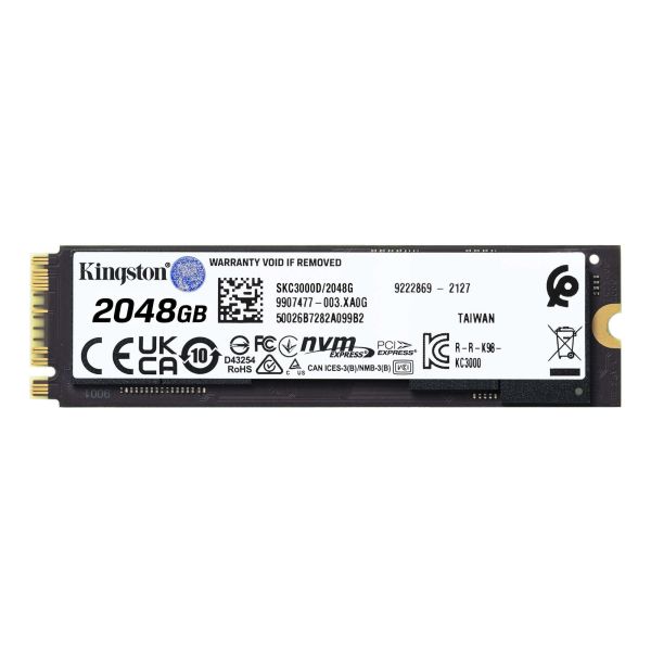 Kingston Technology 2048G KC3000 M.2 2280 NVMe SSD (SKC3000D/2048G) Kingston Technology 2048G KC3000 M.2 2280 NVMe SSD (SKC3000D/2048G)