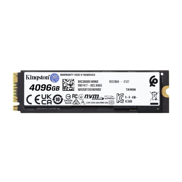 Kingston Technology 4096G KC3000 M.2 2280 NVMe SSD (SKC3000D/4096G) Kingston Technology 4096G KC3000 M.2 2280 NVMe SSD (SKC3000D/4096G)