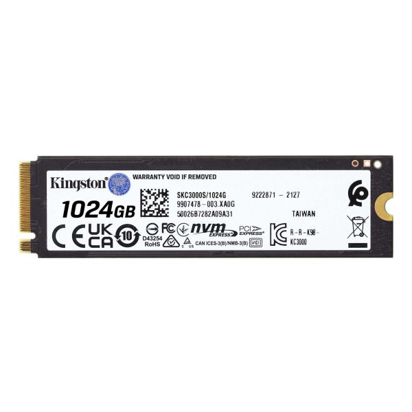 Kingston Technology 1024G KC3000 M.2 2280 NVMe SSD (SKC3000S/1024G) Kingston Technology 1024G KC3000 M.2 2280 NVMe SSD (SKC3000S/1024G)