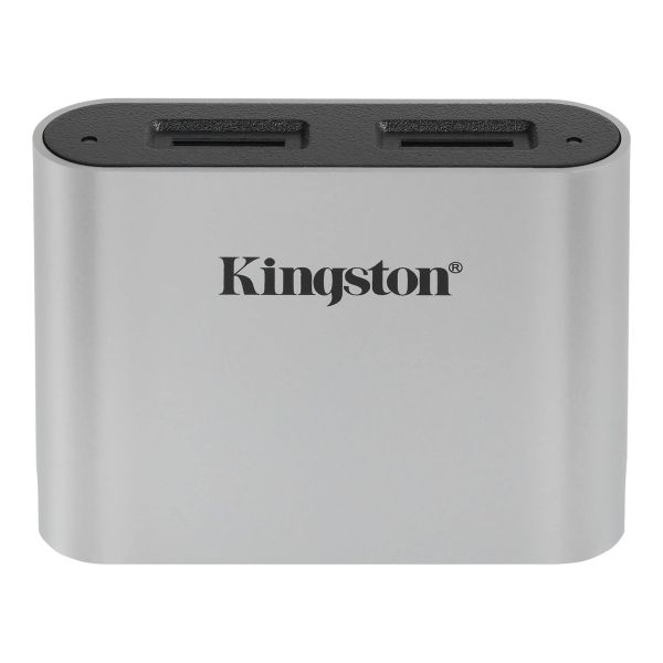 Kingston Technology Workflow microSD Reader geheugenkaartlezer USB 3.2 Gen 1 (3.1 Gen 1) Type-C Zwart, Zilver (WFS-SDC)