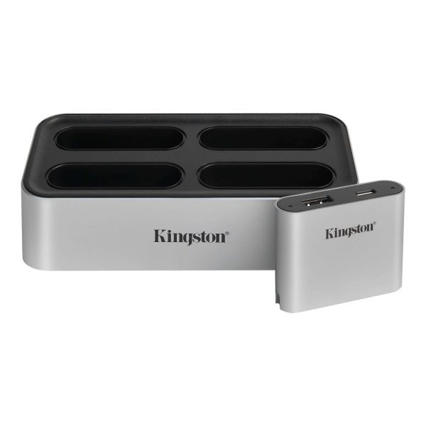 Kingston Technology Workflow Station Bedraad USB 3.2 Gen 2 (3.1 Gen 2) Type-C Zwart, Zilver (WFS-U)