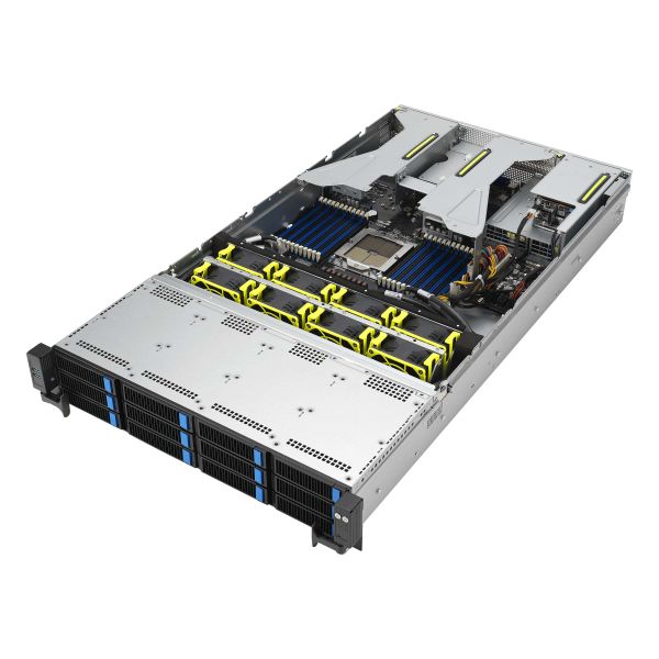 ASUS RS521A-E12-RS12U Socket SP5 Rack (2U) Zwart, Zilver (90SF03X1-M000C0)