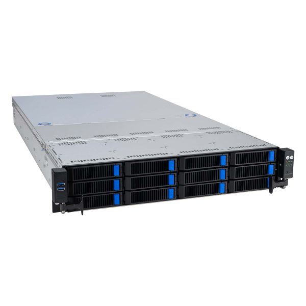 ASUS RS521A-E12-RS12U Socket SP5 Rack (2U) Zwart, Zilver (90SF03X1-M000C0)
