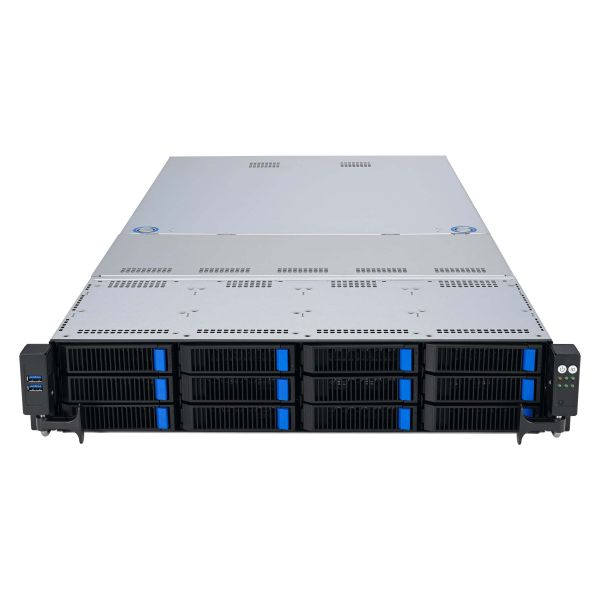 ASUS RS521A-E12-RS12U Socket SP5 Rack (2U) Zwart, Zilver (90SF03X1-M000C0)
