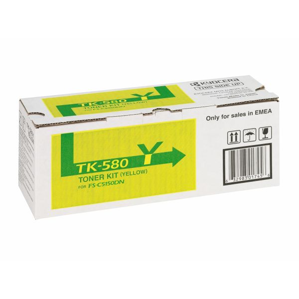 KYOCERA TK-580Y tonercartridge 1 stuk(s) Origineel Geel (1T02KTANL0)