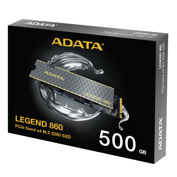 ADATA LEGEND 860 SLEG-860-500GCS internal solid state drive 500 GB M.2 PCI Express 4.0 NVMe 3D NAND (SLEG-860-500GCS)