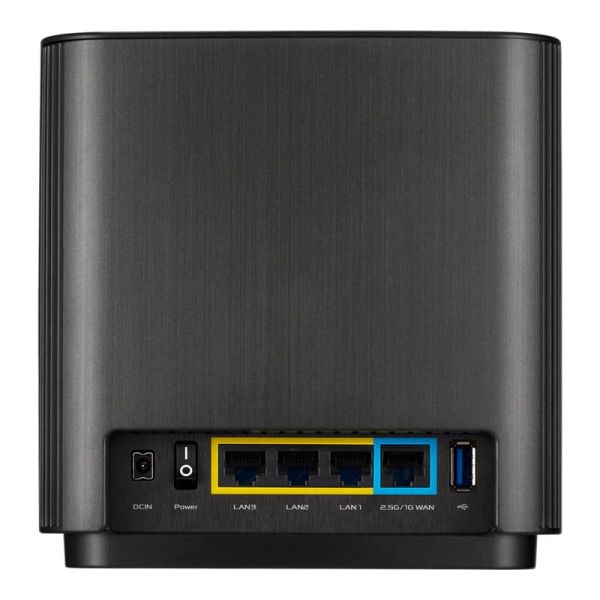 ASUS ZenWiFi AX (XT8) draadloze router Gigabit Ethernet Tri-band (2.4 GHz / 5 GHz / 5 GHz) Zwart (ZENWIFI XT8 BLACK 2PK)