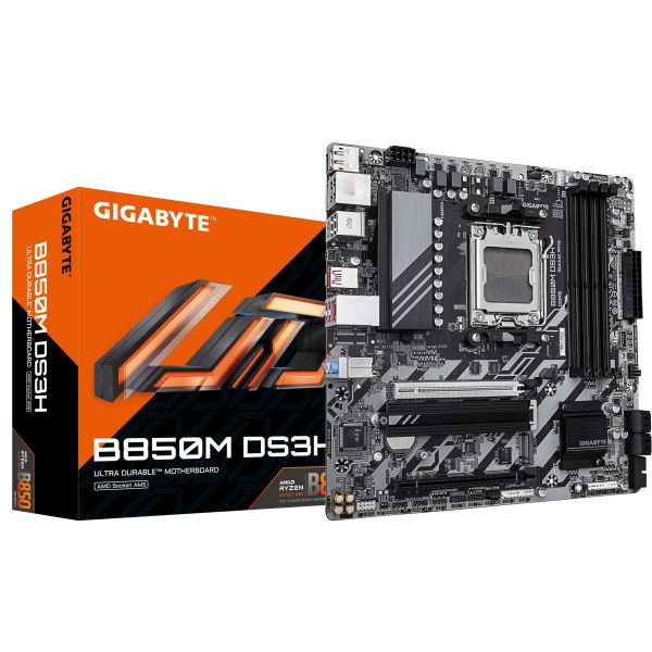 GIGABYTE B850M DS3H moederbord AMD B850 Socket AM5 micro ATX (B850M DS3H)