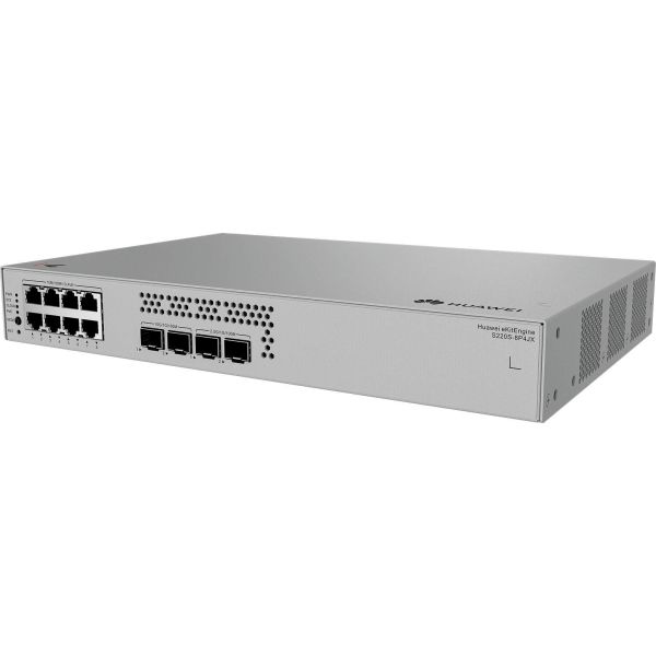 HUAWEI eKit S220S Series S220S-8P4JX Managed L2 Gigabit Ethernet (10/100/1000) Power over Ethernet (PoE) 1U Grijs (98012473)