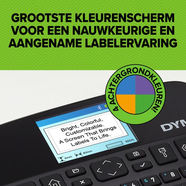 DYMO LabelManager Executive 640 CB draagbare labelprinterkit met draagtas en 3 labelcassettes | compacte QWERTY-labelmaker | Bluetooth- & USB-connectiviteit | compatibel met D1-labels (2202121)