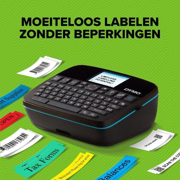 DYMO LabelManager Executive 640 CB draagbare labelprinterkit met draagtas en 3 labelcassettes | compacte QWERTY-labelmaker | Bluetooth- & USB-connectiviteit | compatibel met D1-labels (2202121)