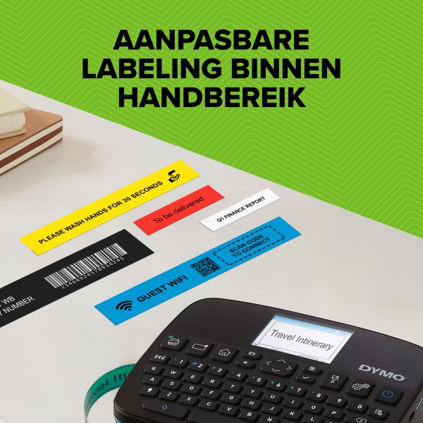 DYMO LabelManager Executive 640 CB draagbare labelprinterkit met draagtas en 3 labelcassettes | compacte QWERTY-labelmaker | Bluetooth- & USB-connectiviteit | compatibel met D1-labels (2202121)
