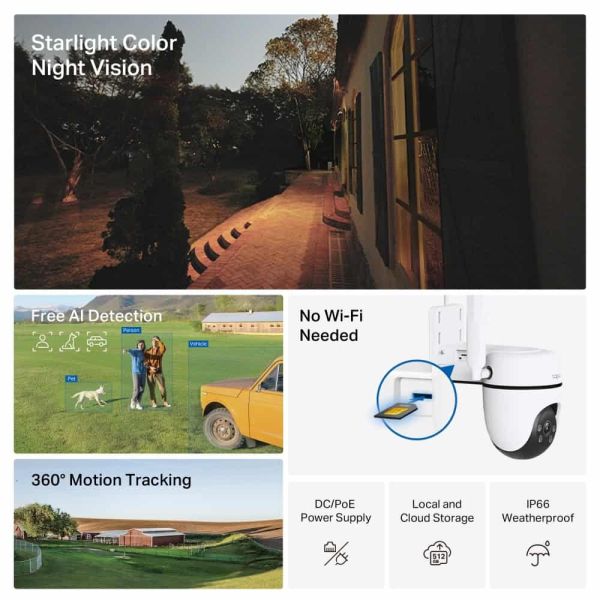 TP-Link TAPO C501GW bewakingscamera Torentje CCTV-bewakingscamera Buiten 1920 x 1080 Pixels Muur (TAPO C501GW)