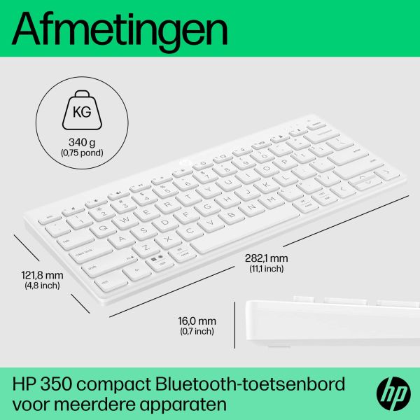 HP 350 Compact Multi-Device Bluetooth Keyboard (692T0AA)