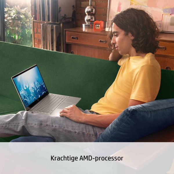 HP Pavilion 14-ec1420nd AMD Ryzen™ 7 5825U Laptop 35,6 cm (14") Full HD 8 GB DDR4-SDRAM 512 GB SSD Wi-Fi 5 (802.11ac) Windows 11 Home Zilver (692Z9EA#ABH)