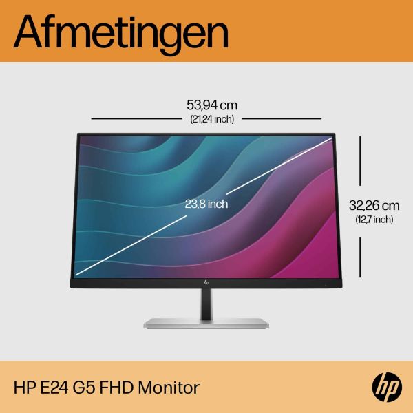 HP E24 G5 FHD-monitor zonder pvc (6N6E9A5)