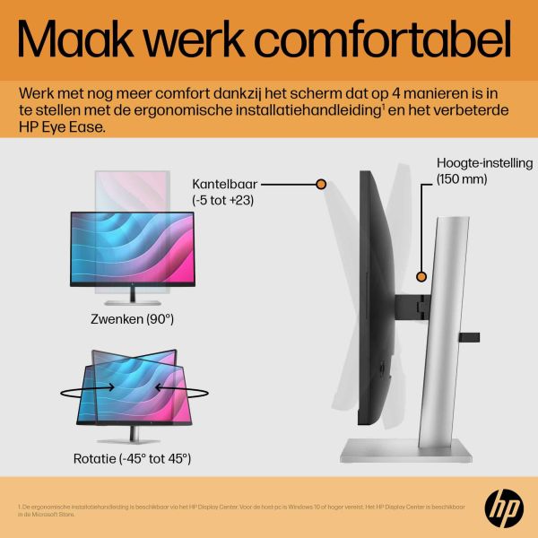 HP E24 G5 FHD-monitor zonder pvc (6N6E9A5)