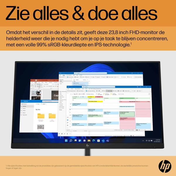 HP E24 G5 FHD-monitor zonder pvc (6N6E9A5)