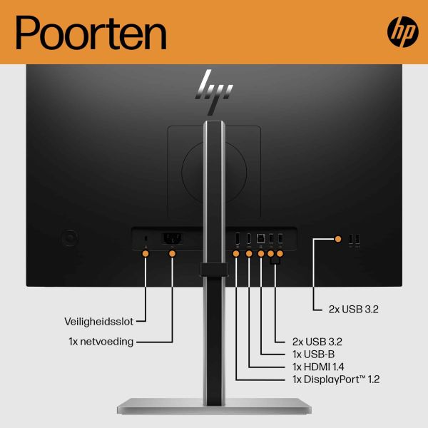 HP E24 G5 FHD-monitor zonder pvc (6N6E9A5)