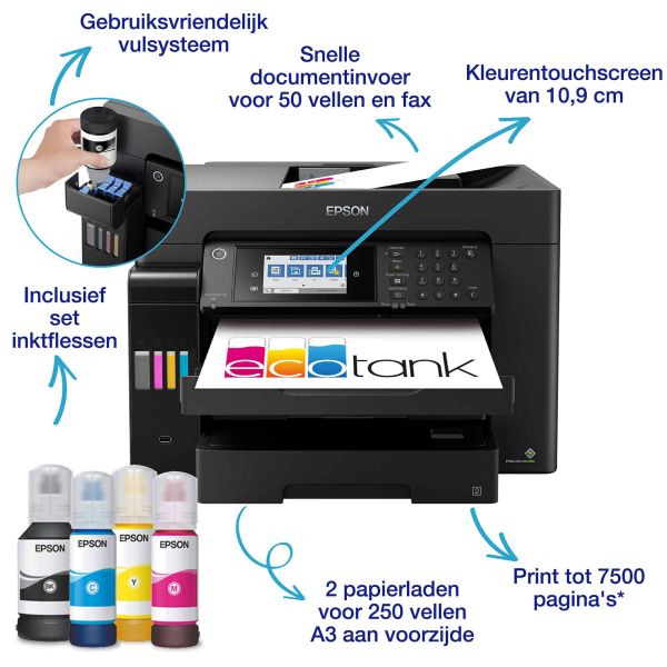 Epson EcoTank ET-16655 Inkjet A3 4800 x 1200 DPI 32 ppm Wifi (C11CH71411) Epson EcoTank ET-16655 Inkjet A3 4800 x 1200 DPI 32 ppm Wifi (C11CH71411)